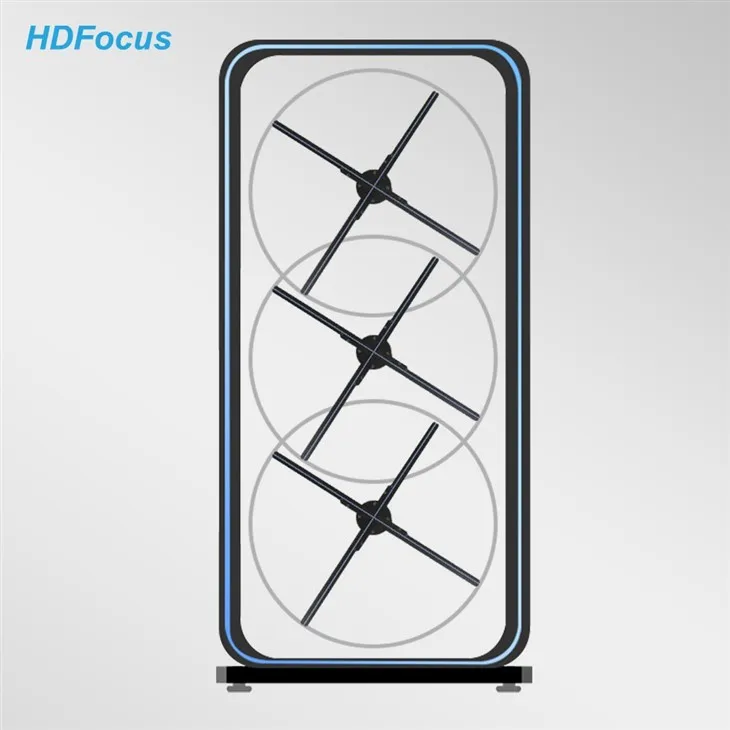 3D Holographic Fan 1 * 3 Wiri ta 'Reklamar